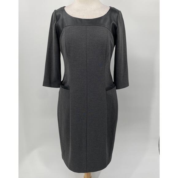 Kay Unger Black and Gray Midi Dress - Picture 2 of 10